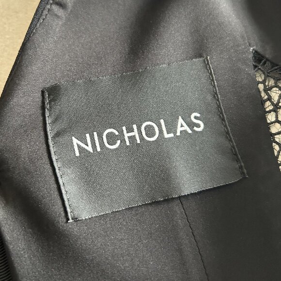 Nicholas Black Crepe Insert Dress ASO Isabelle Lightwood - Picture 10 of 15